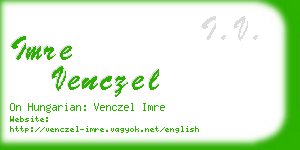 imre venczel business card